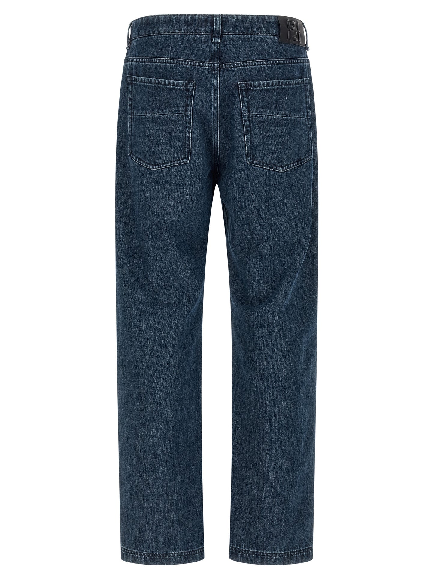 Fendi Blue Cotton Flared Jeans
