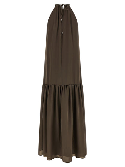 Peserico Brown Polyester Long Dress
