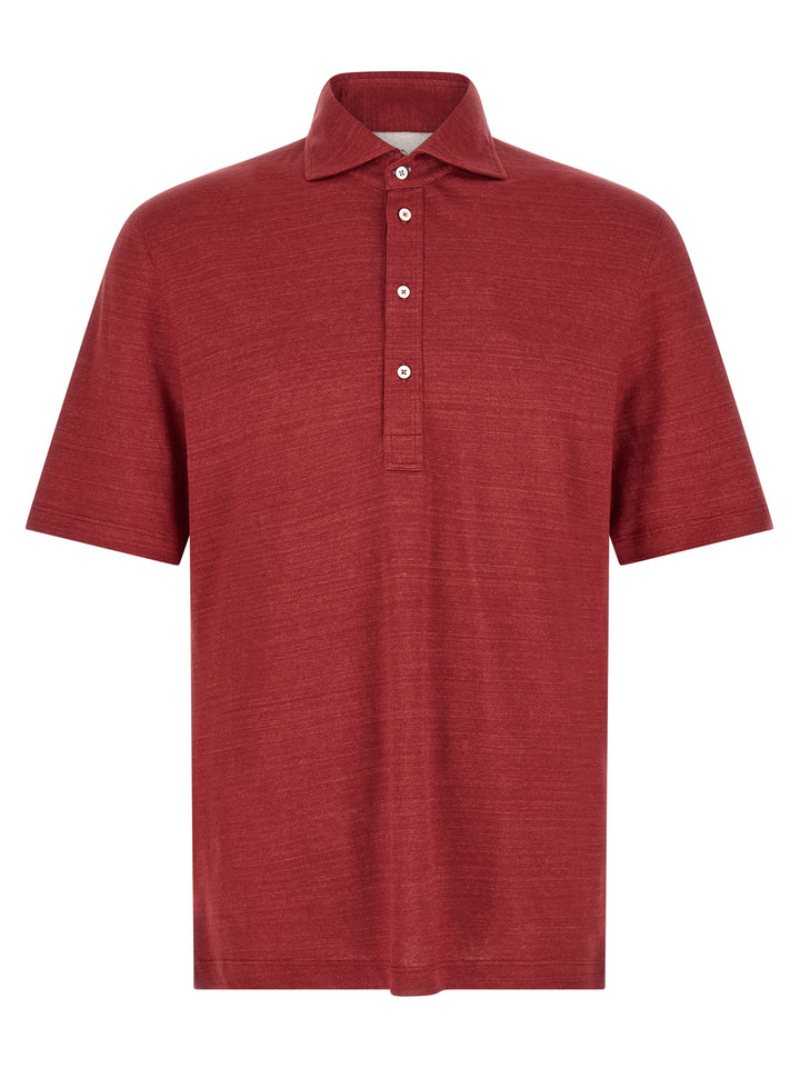 Brunello Cucinelli Multicolor Linen Polo Shirt