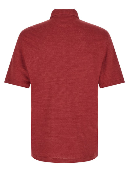 Brunello Cucinelli Multicolor Linen Polo Shirt