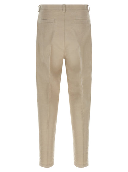Brunello Cucinelli Brown Cotton Casual Pants