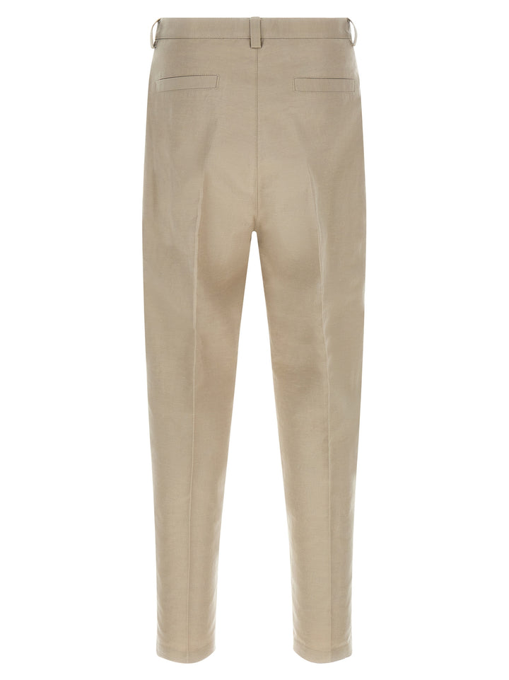 Brunello Cucinelli Brown Cotton Casual Pants