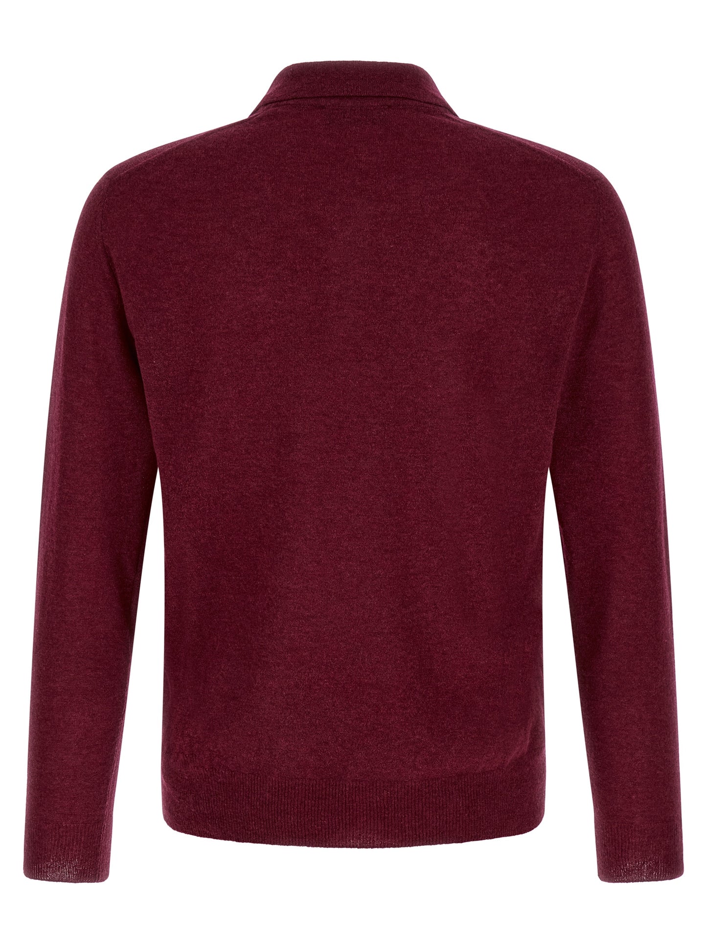 ZANONE Bordeaux Cashmere Polo Shirt