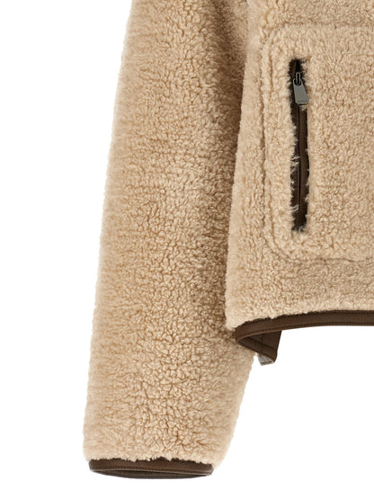 PINKO Beige Polyester Full-Length Jacket