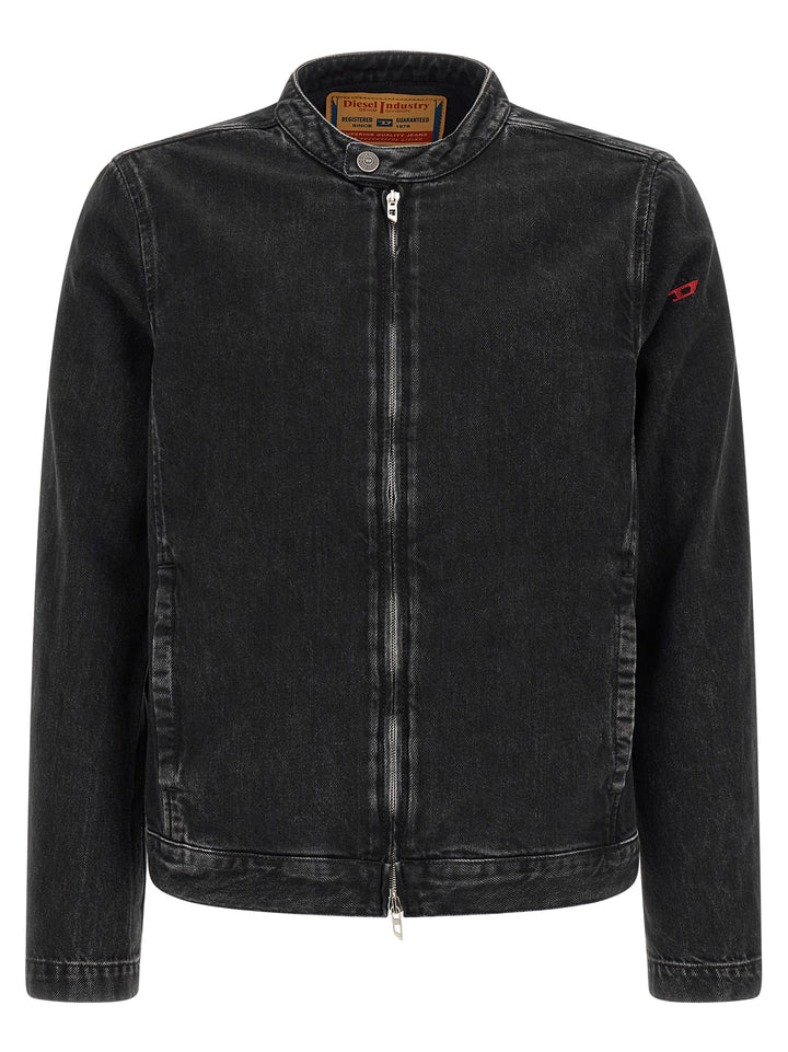 Diesel Black Cotton Denim Jacket