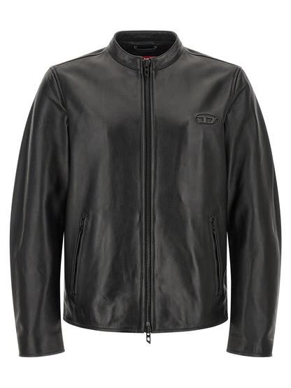 Diesel Black Lamb Leather Leather Jacket