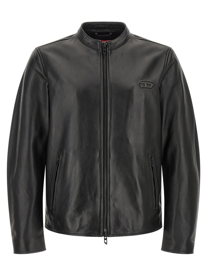 Diesel Black Lamb Leather Leather Jacket