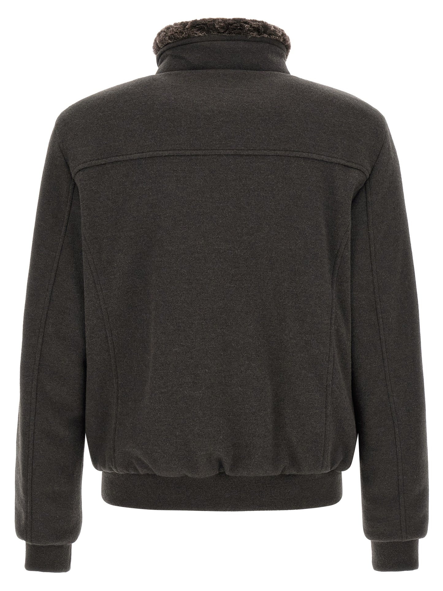 MooRER Brown Wool Bomber