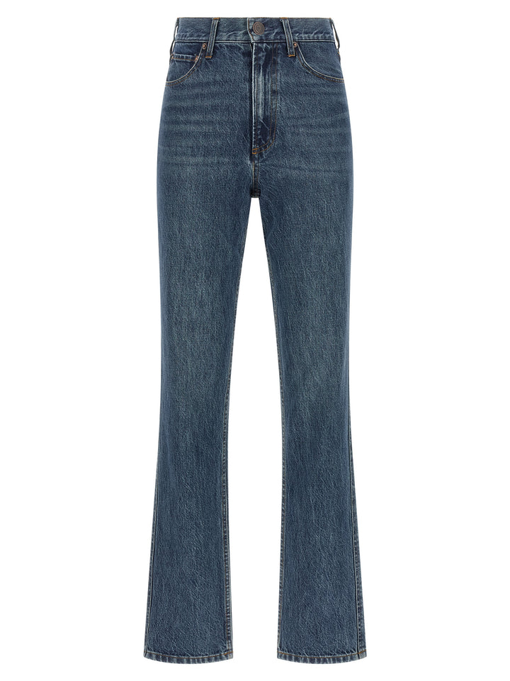 CO Blue Cotton Flared Jeans