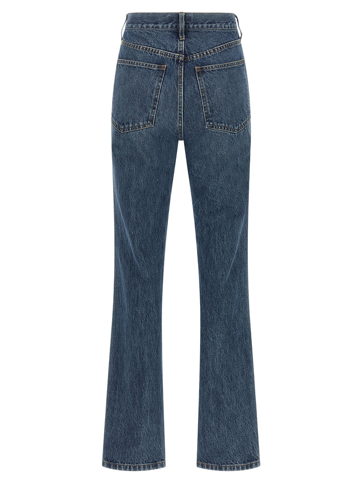 CO Blue Cotton Flared Jeans