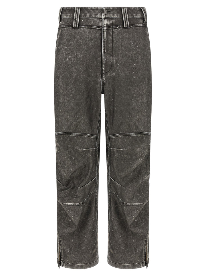 Diesel Gray Polyethylene Casual Pants
