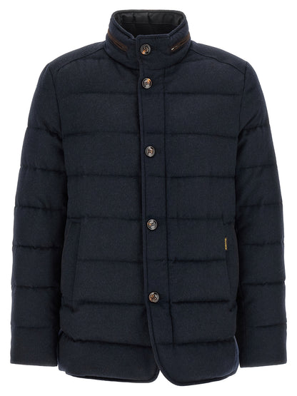 MooRER Blue Wool Full-Length Jacket