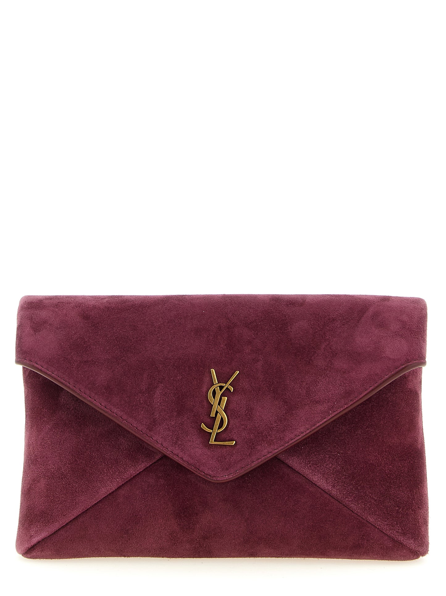 Saint Laurent Bordeaux Calfskin Crossbody Bag