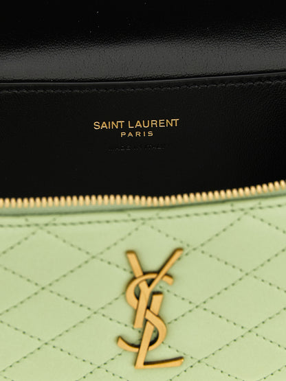 Saint Laurent Bicolor Lamb Leather Handbag