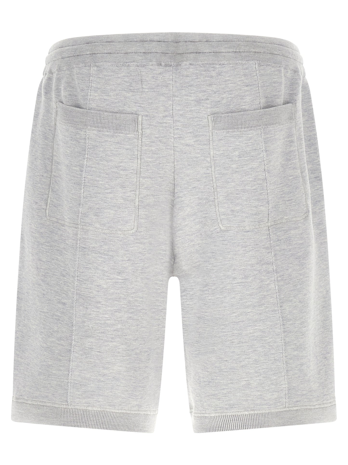 Brunello Cucinelli Gray Silk Bermuda Shorts