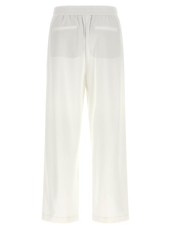 Brunello Cucinelli White Cotton Joggers (Workout Pants)