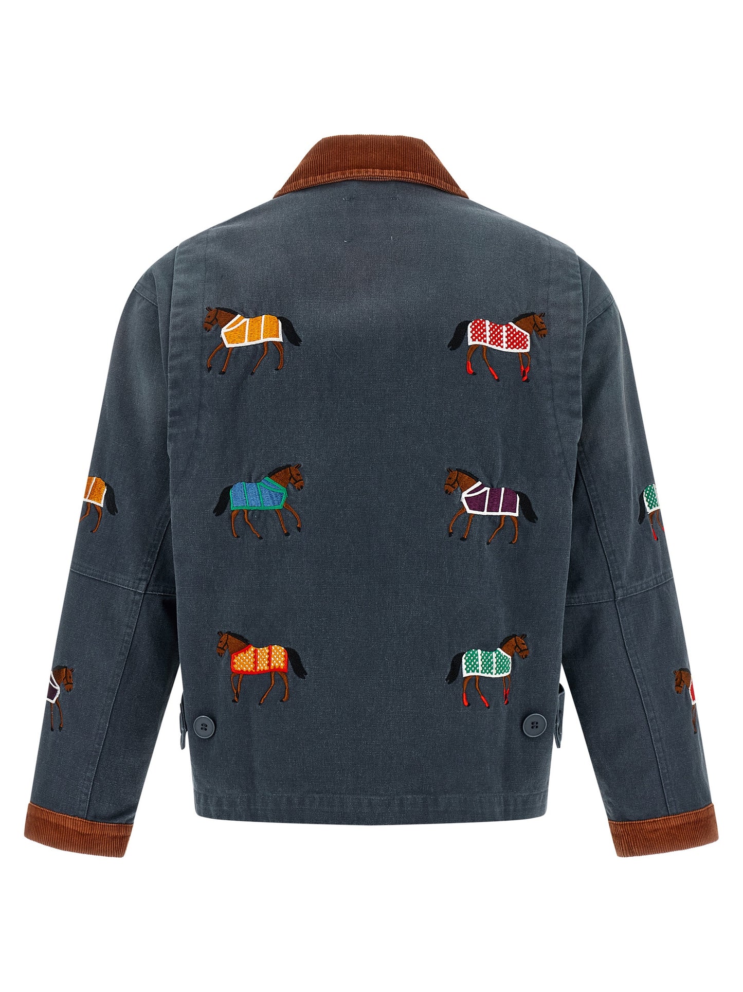 FOUND Blue Cotton Biker Jacket