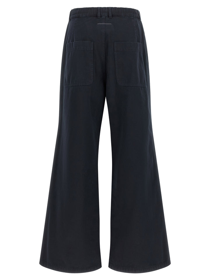MM6 Maison Margiela Blue Cotton Casual Pants