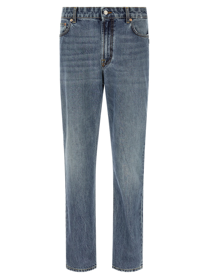Department 5 Blue Cotton Relaxed Fit Jeans