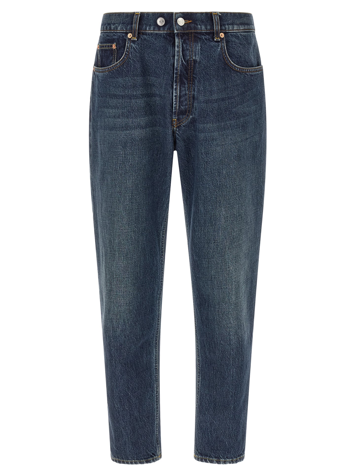 Department 5 Blue Cotton Tapered Jeans