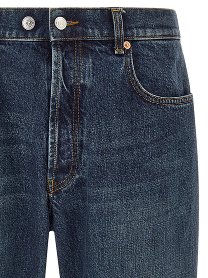 Department 5 Blue Cotton Tapered Jeans