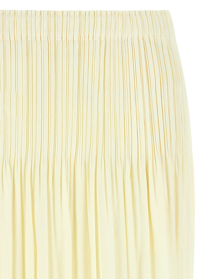 PLEATS PLEASE ISSEY MIYAKE Bicolor Polyester Midi Skirt