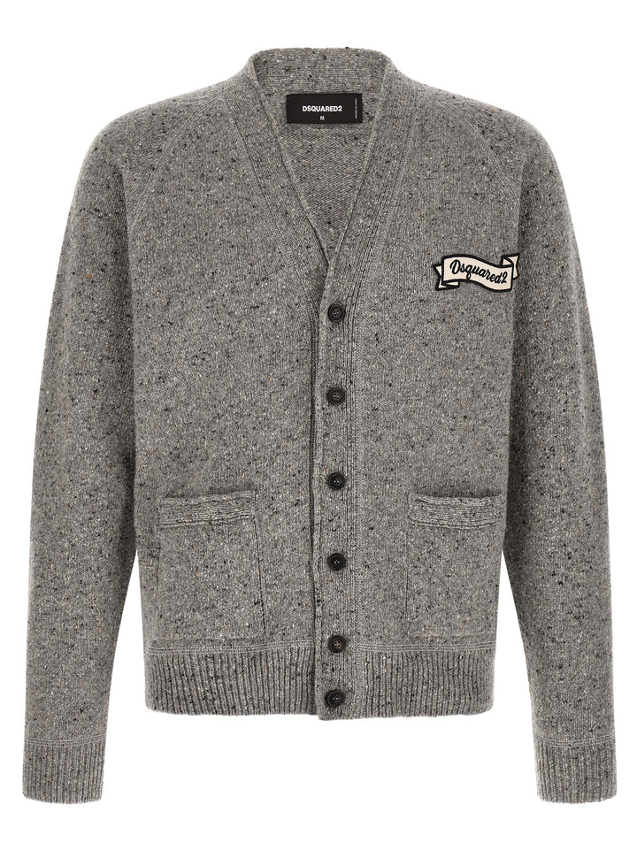 Dsquared² Gray Wool Cardigan