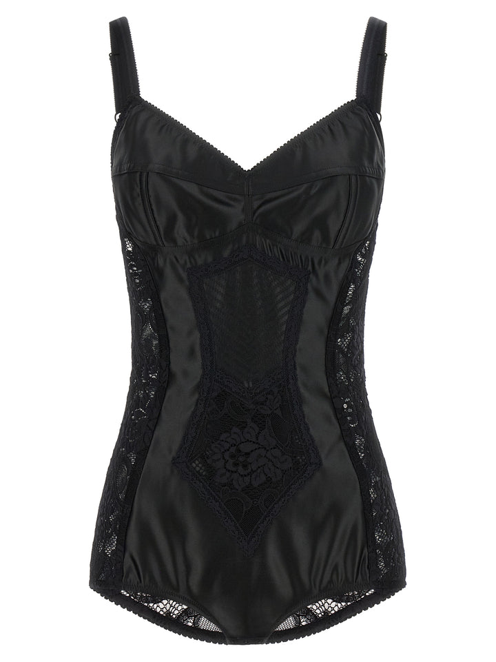 Dolce & Gabbana Black Polyamide Bodysuit