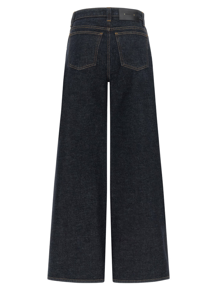 Khaite Blue Cotton Flared Jeans