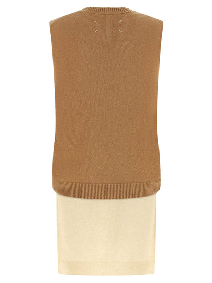 Maison Margiela Beige Virgin Wool Sleeveless Jacket