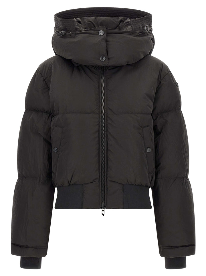 Diesel Black Polyamide Full-Length Jacket