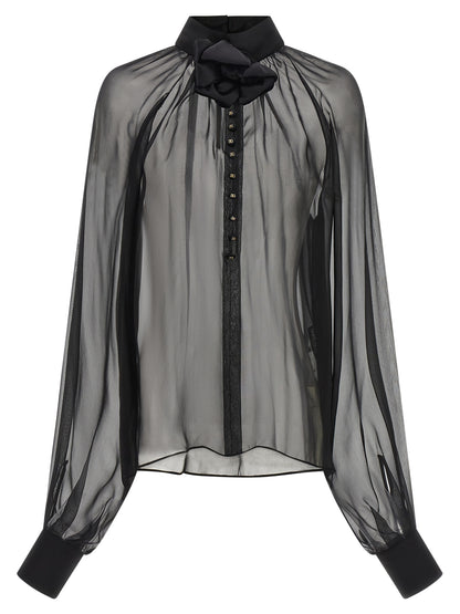 Dolce & Gabbana Black Silk Blouse