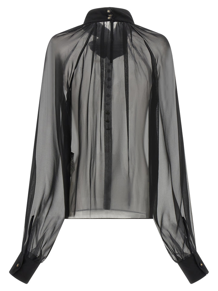 Dolce & Gabbana Black Silk Blouse