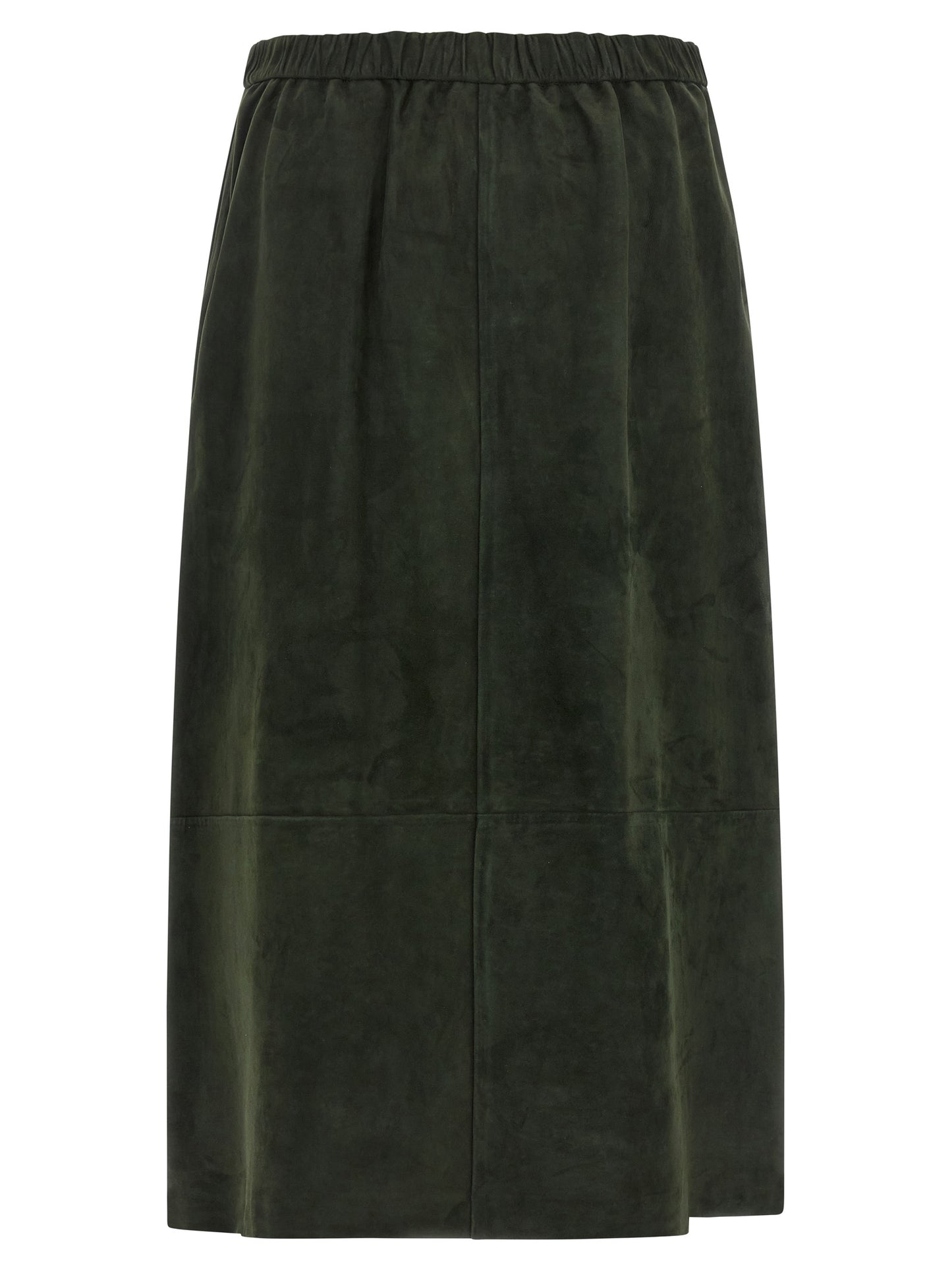 'S Max Mara Bicolor Lamb Leather Midi Skirt