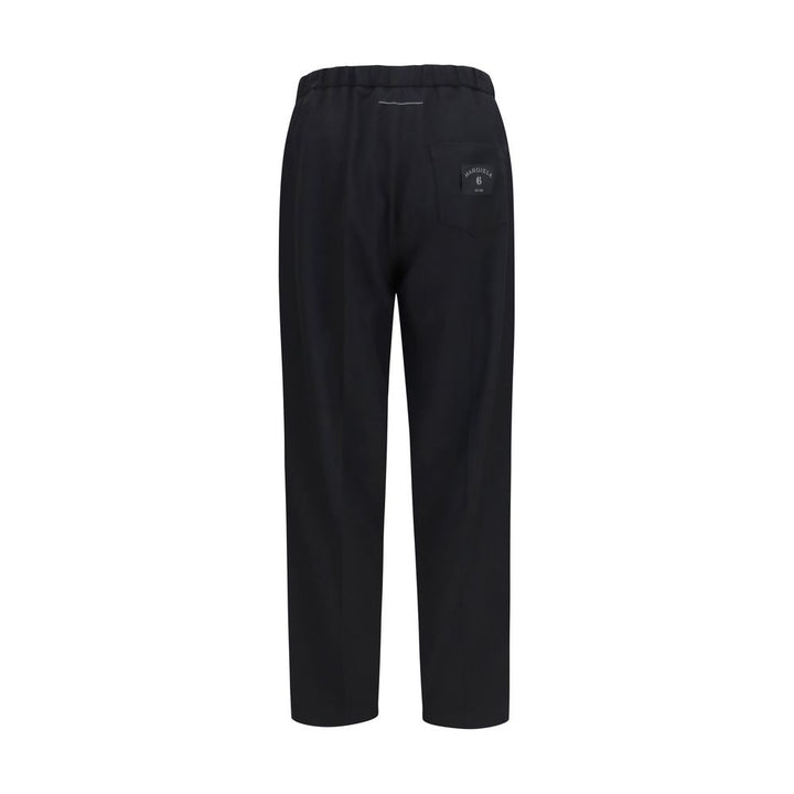 MM6 Black Polyester Casual Pants