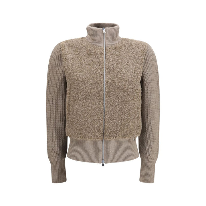 Herno Beige Wool Oves Aries Cardigan