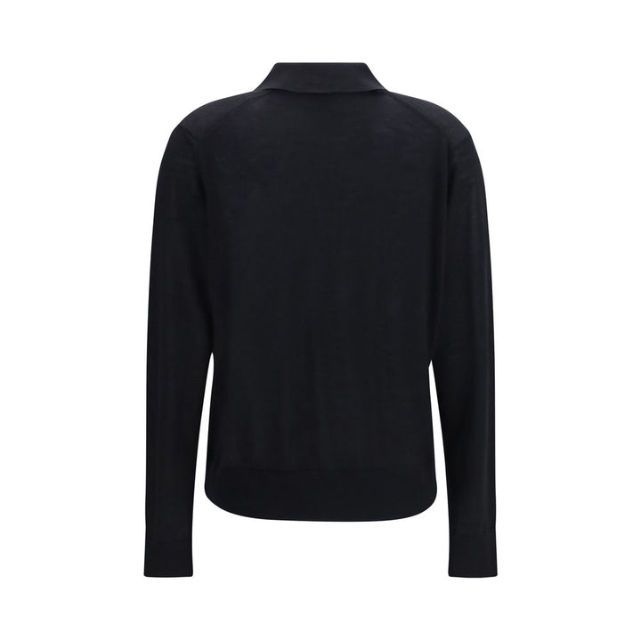 Loulou De Saison Black Cashmere Dress Shirt