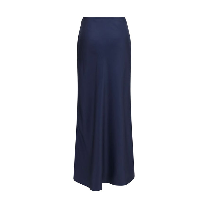 Loulou De Saison Blue Silk Long Skirt