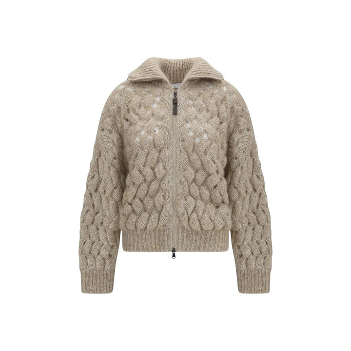 Brunello Cucinelli Beige Mohair Cardigan