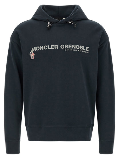 Moncler Grenoble Blue Cotton Sweatshirt