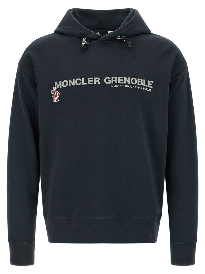 Moncler Grenoble Blue Cotton Sweatshirt