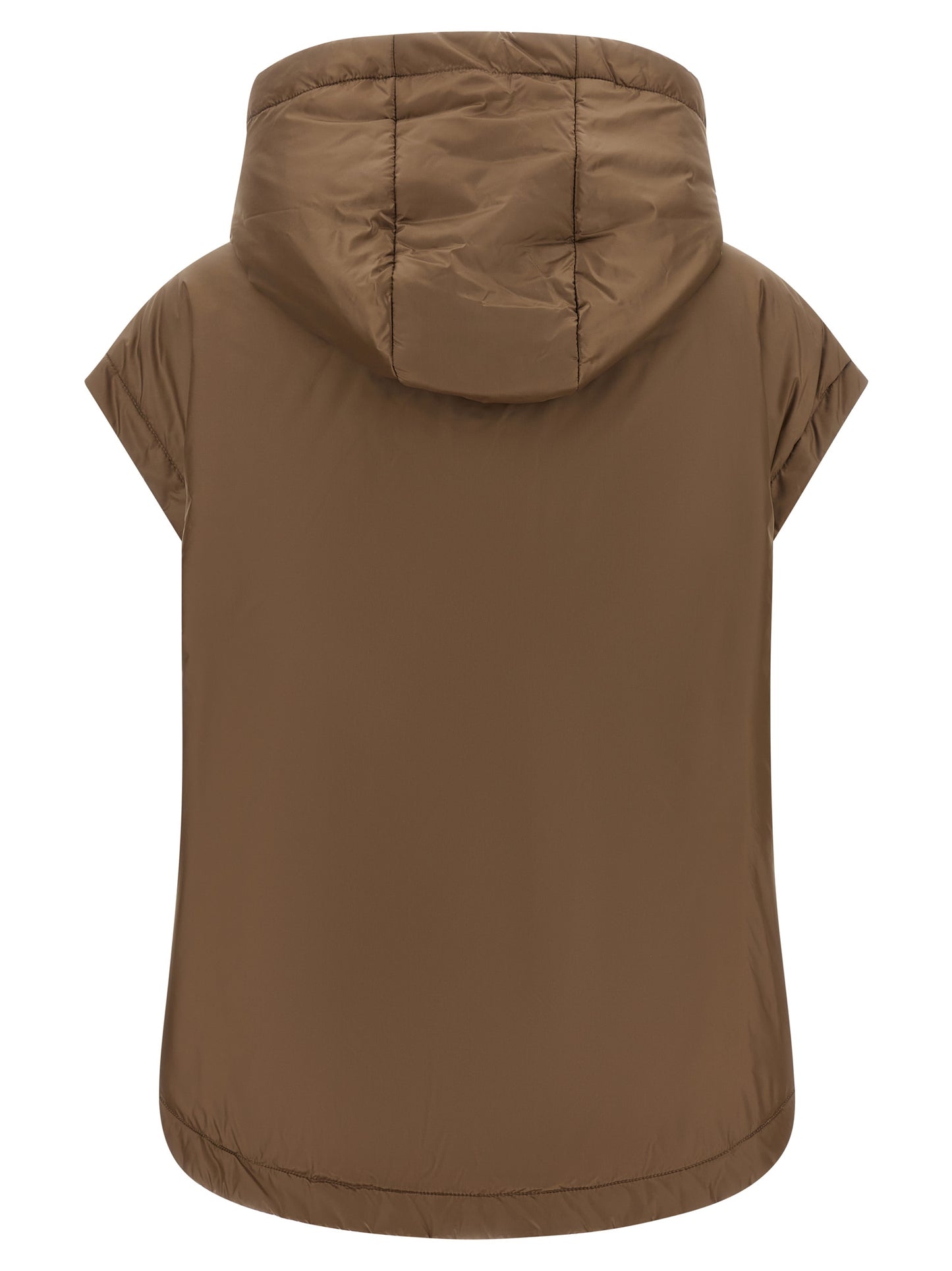 Max Mara Brown Polyester Sleeveless Jacket