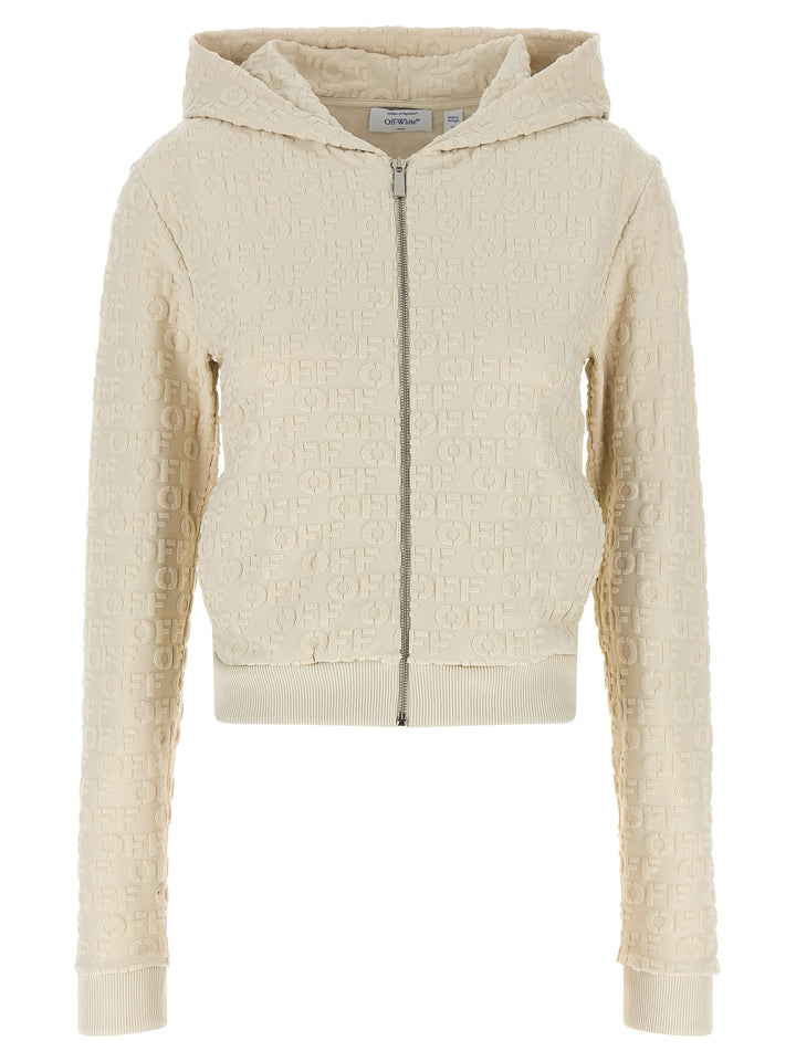 Off-White Beige Cotton Sweatshirt