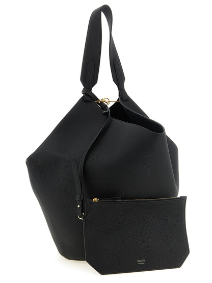 Khaite Black Calfskin Tote Bag