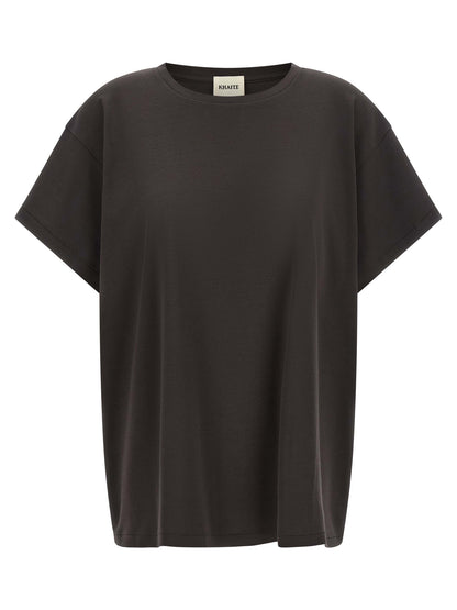 Khaite Gray Cotton T-Shirt