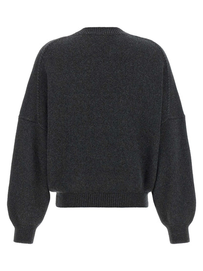 Khaite Gray Cashmere Cardigan