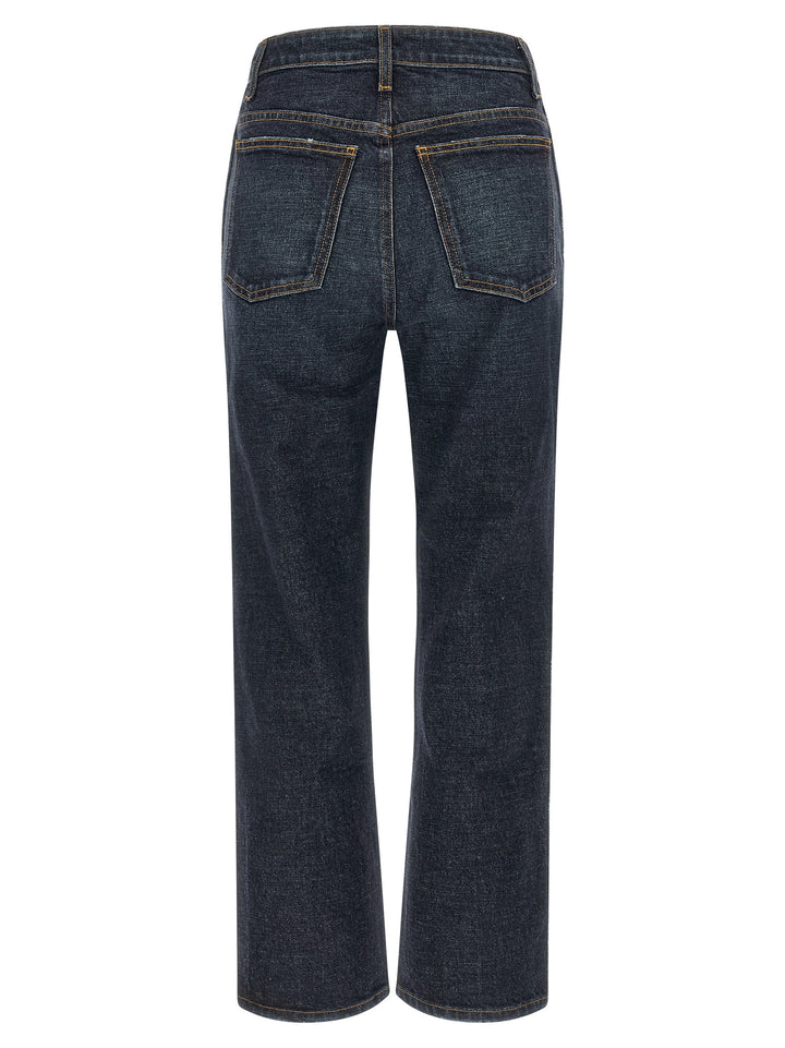 Khaite Blue Cotton Flared Jeans
