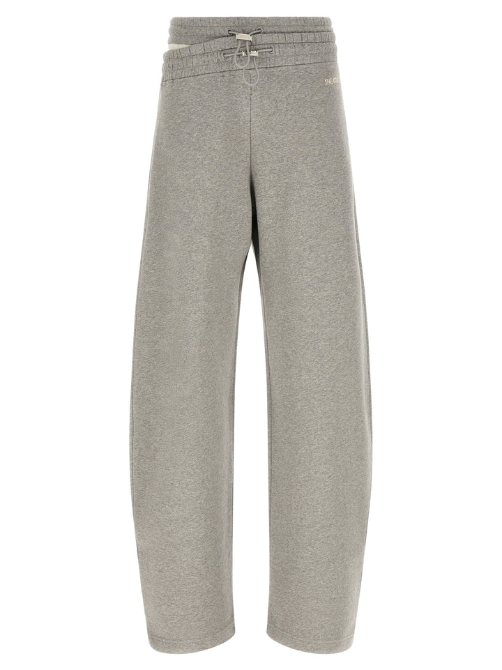 The Attico Gray Cotton Casual Pants