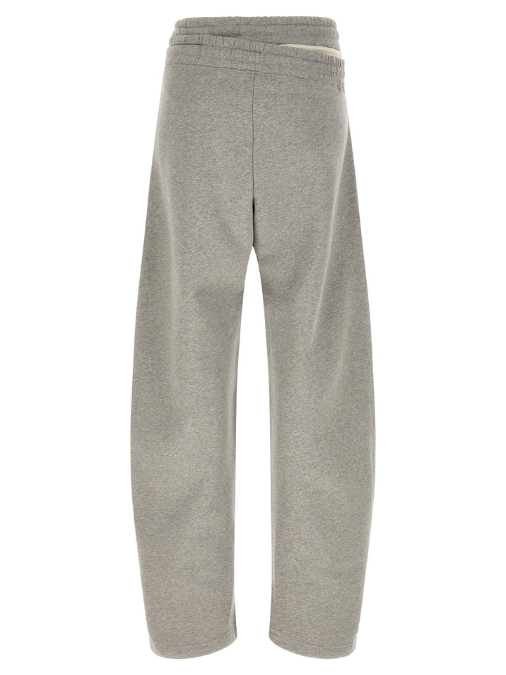 The Attico Gray Cotton Casual Pants