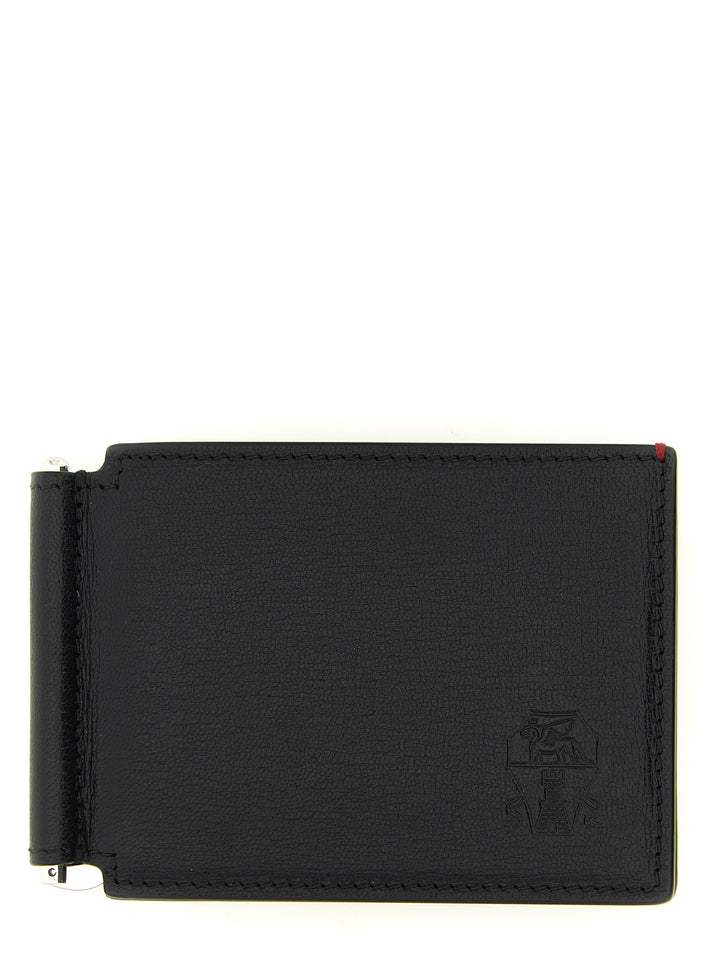 Brunello Cucinelli Black Goatskin Money Clip